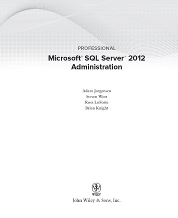 Professional Microsoft SQL Server  2012 Administration